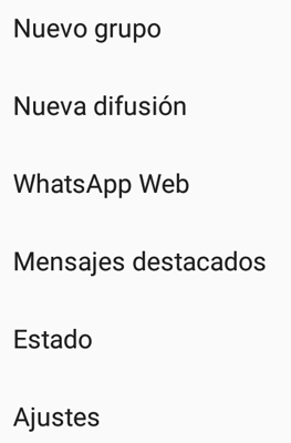 Menu whatsapp fondo